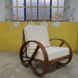 Fauteuil rotin 1960