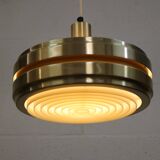 Golden vintage brass lamp: 1970s Scandinavian Mid-Century Modern