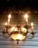 Exceptional bronze chandelier with 6 lights in Louis XIII style, in working condition - 7.5 kg