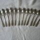 12 small silver metal spoons orfevre sfam