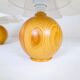 Sculptural modern table lamps from the mid-century in solid pine, Sweden, 1970s.