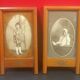 Set of 4 small wooden photo frames, standing frame