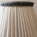 Retro lampshade with pleated effect and fringes