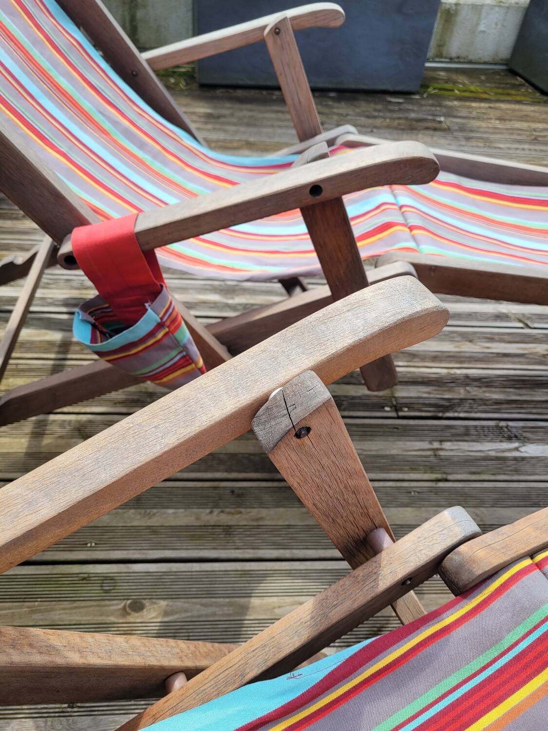 Pair of Roland Vlaemynck bayadere canvas loafers