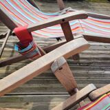 Pair of Roland Vlaemynck bayadere canvas loafers