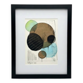Original framed abstract drawing, mixed media - Bertrand Mugabure