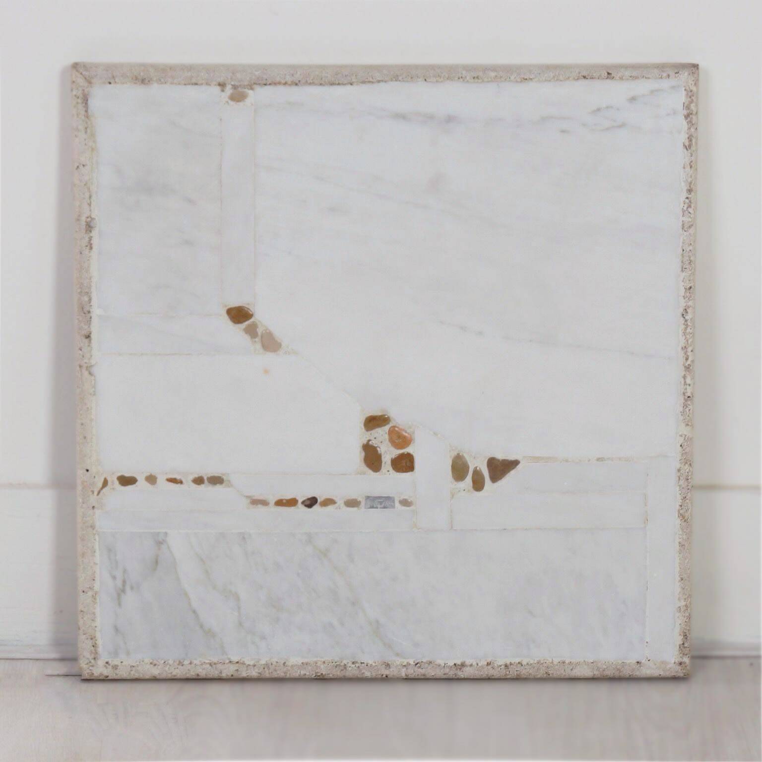 Petite table basse en marbre blanc par Paul Kingma, 1980s