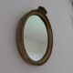 Louis XV-style gold oval mirror 50s - 29x20cm