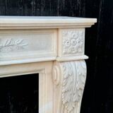 Louis XVI Style Fireplace in Pink Marble Circa 1980