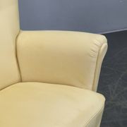 1950s Danish High Back Wing Lounge Chair Newly Reupholstered