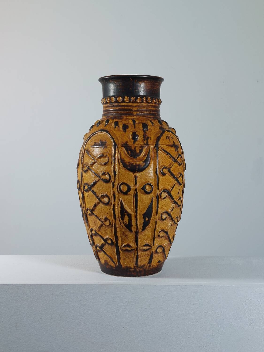 Bay Keramik vintage sun vase from the 1950s in West Germany.