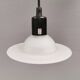 White glass UFO pendant lights by Design-Light, early 1990s Denmark
