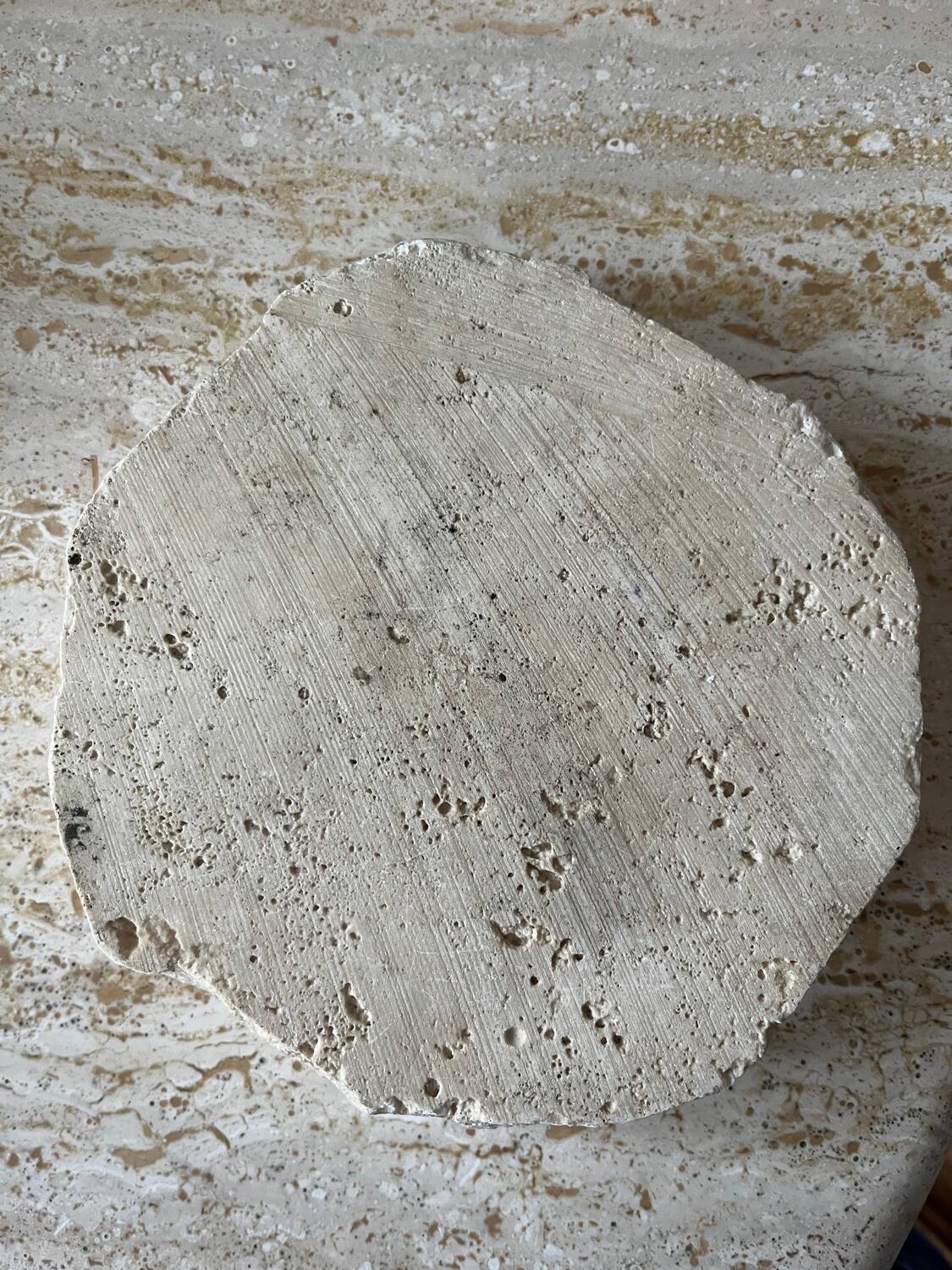 Travertine ashtray