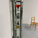 Antique display cabinet shelf in brass metal Italian design from the 70s