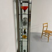 Antique display cabinet shelf in brass metal Italian design from the 70s