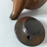 Vintage KW Feuerfest teapot – brown stoneware, 1960s–70s