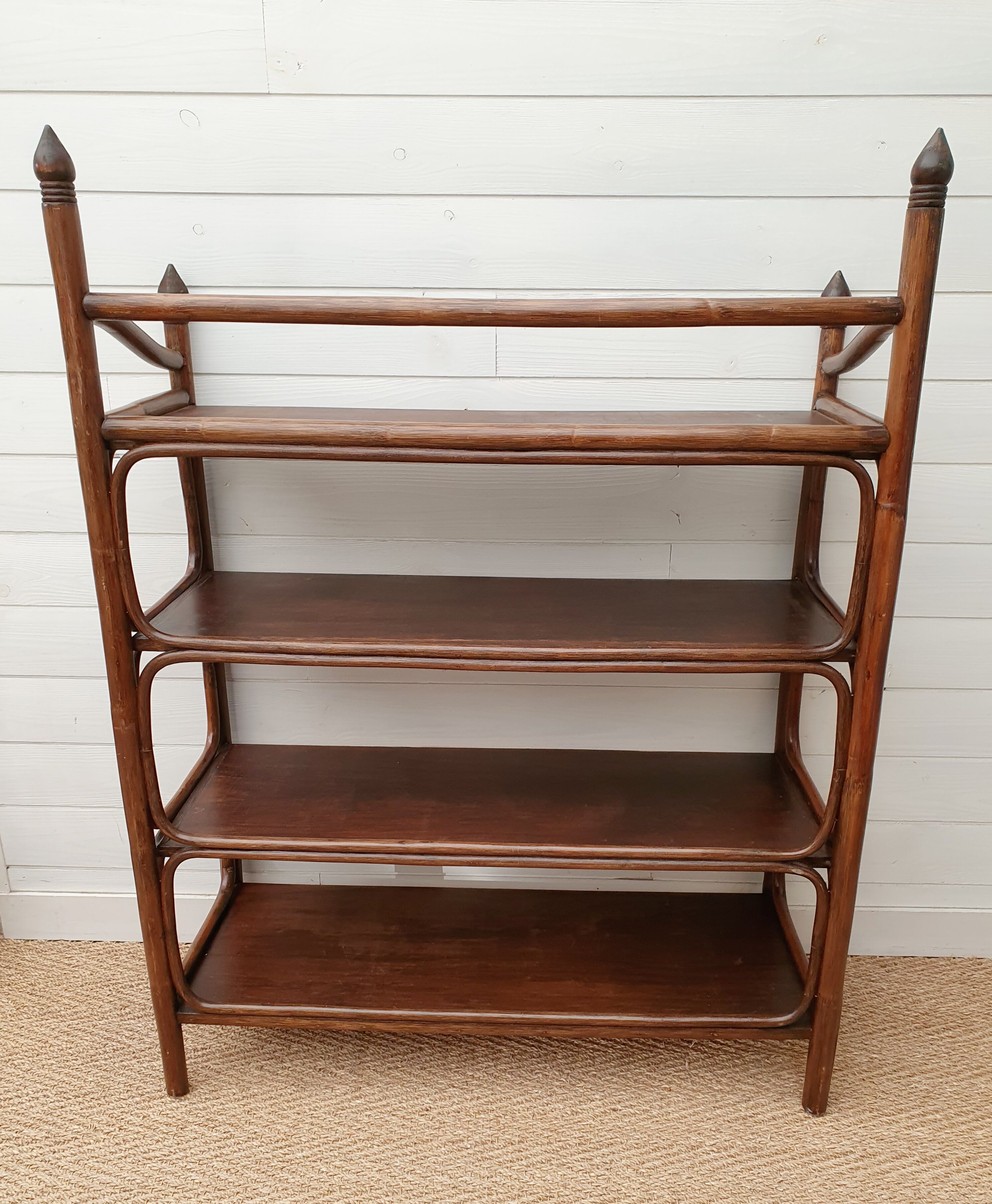 Bamboo rattan shelf 1970