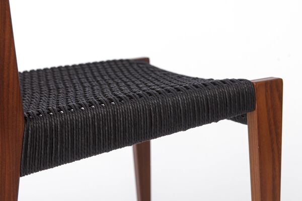 Chaise vintage Poul Cadovius ''Pia'' pour Cado, chaise en teck danois des années 1960, noire