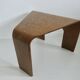 Table basse scandinave en bois cintré années 70