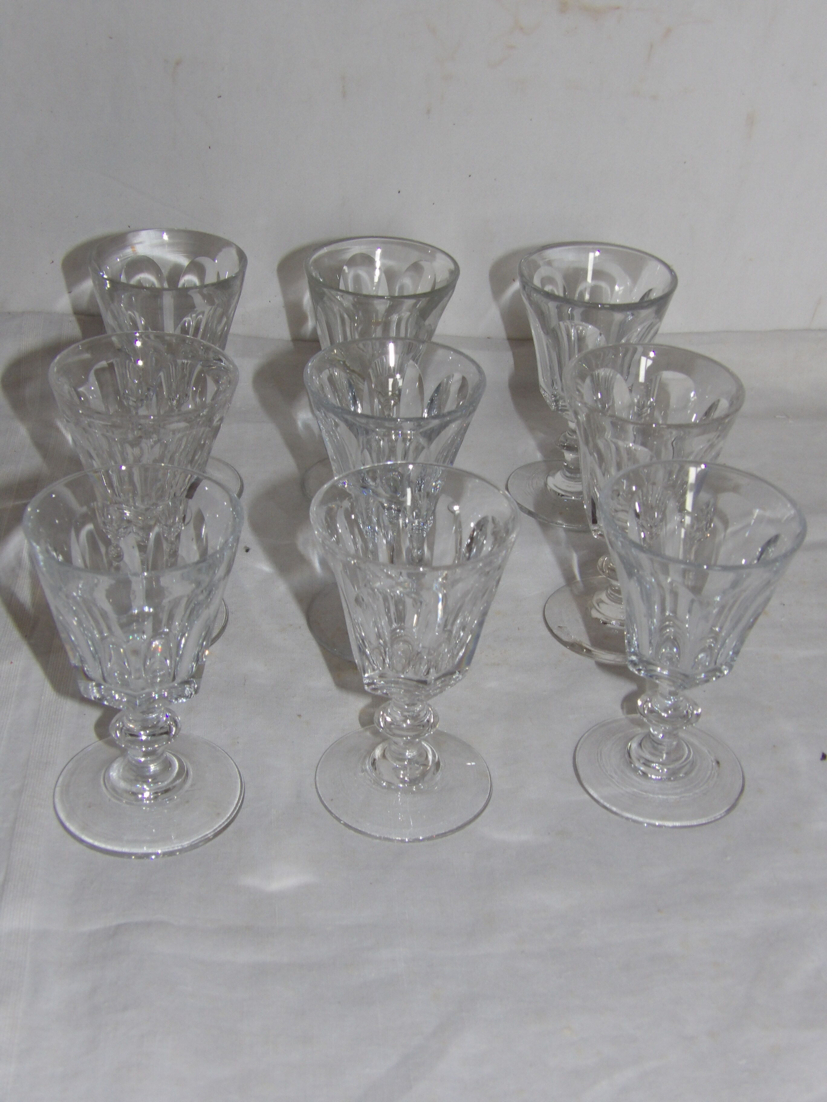 Baccarat wine glasses crystal second half xix th century model of harcourt