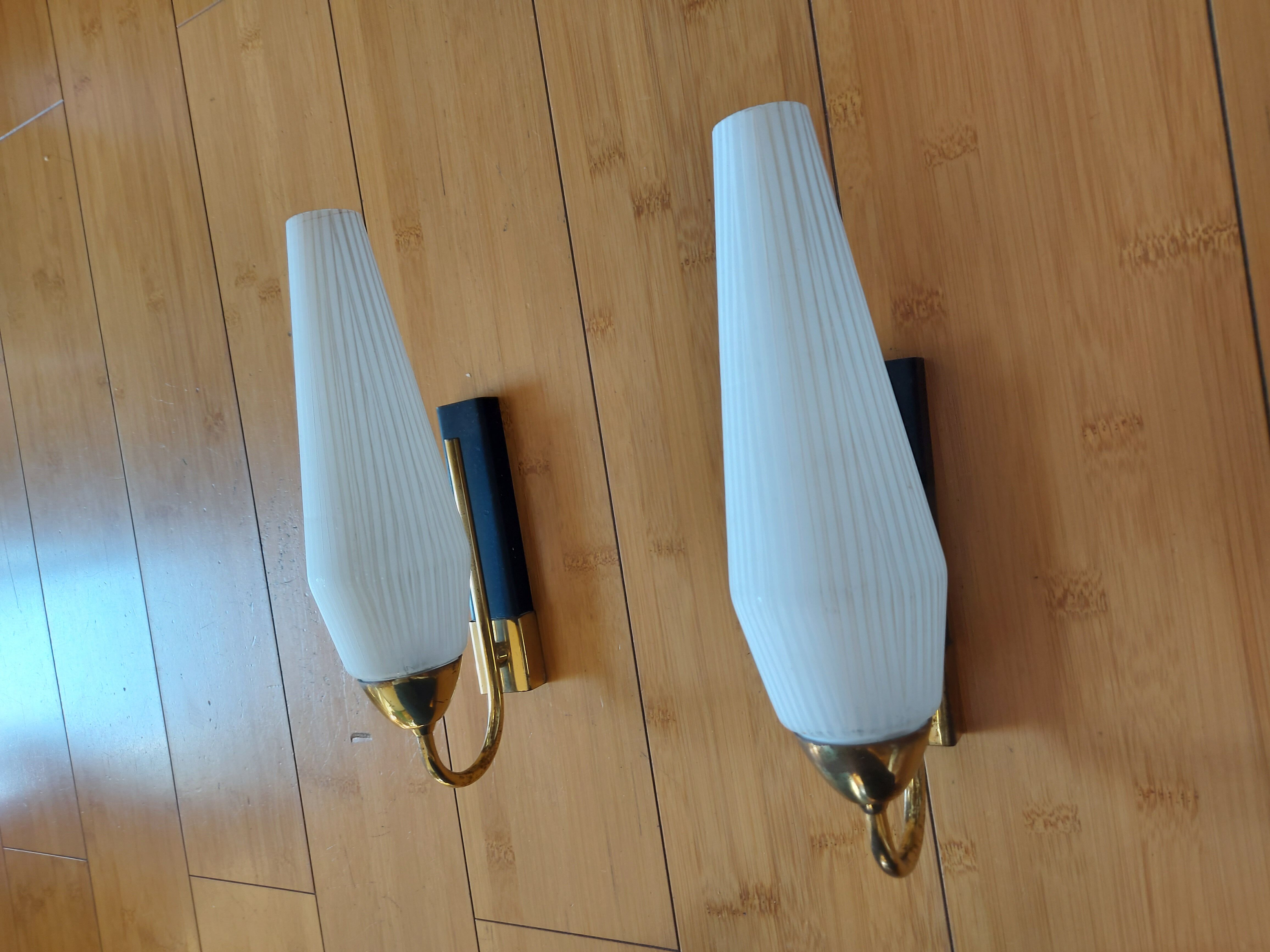 Pair of vintage wall light 50'S Lunel
