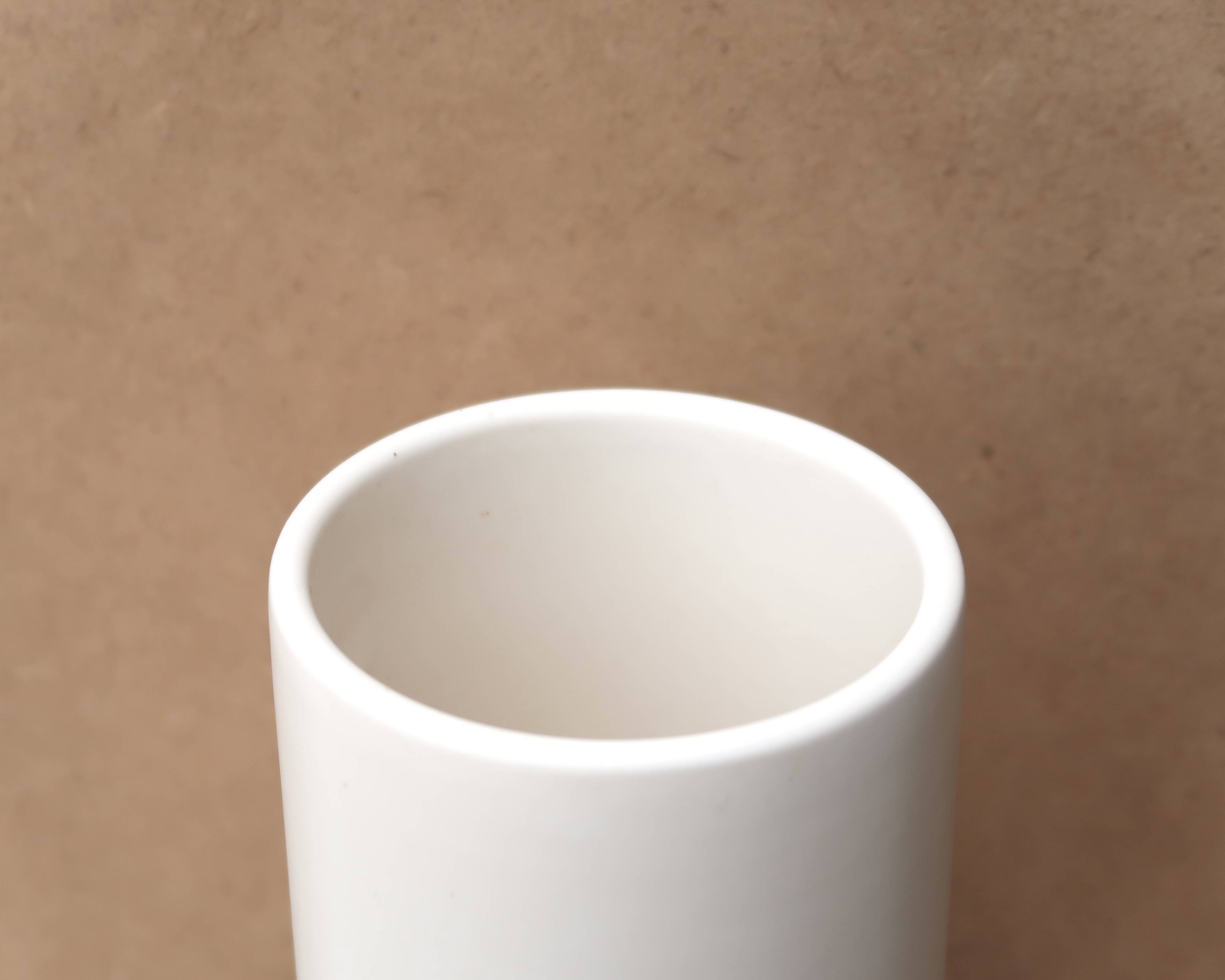 White ceramic scroll vase by Pino Spagnolo for Sicart Italy, 1970s