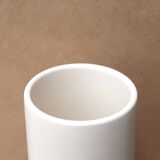 White ceramic scroll vase by Pino Spagnolo for Sicart Italy, 1970s