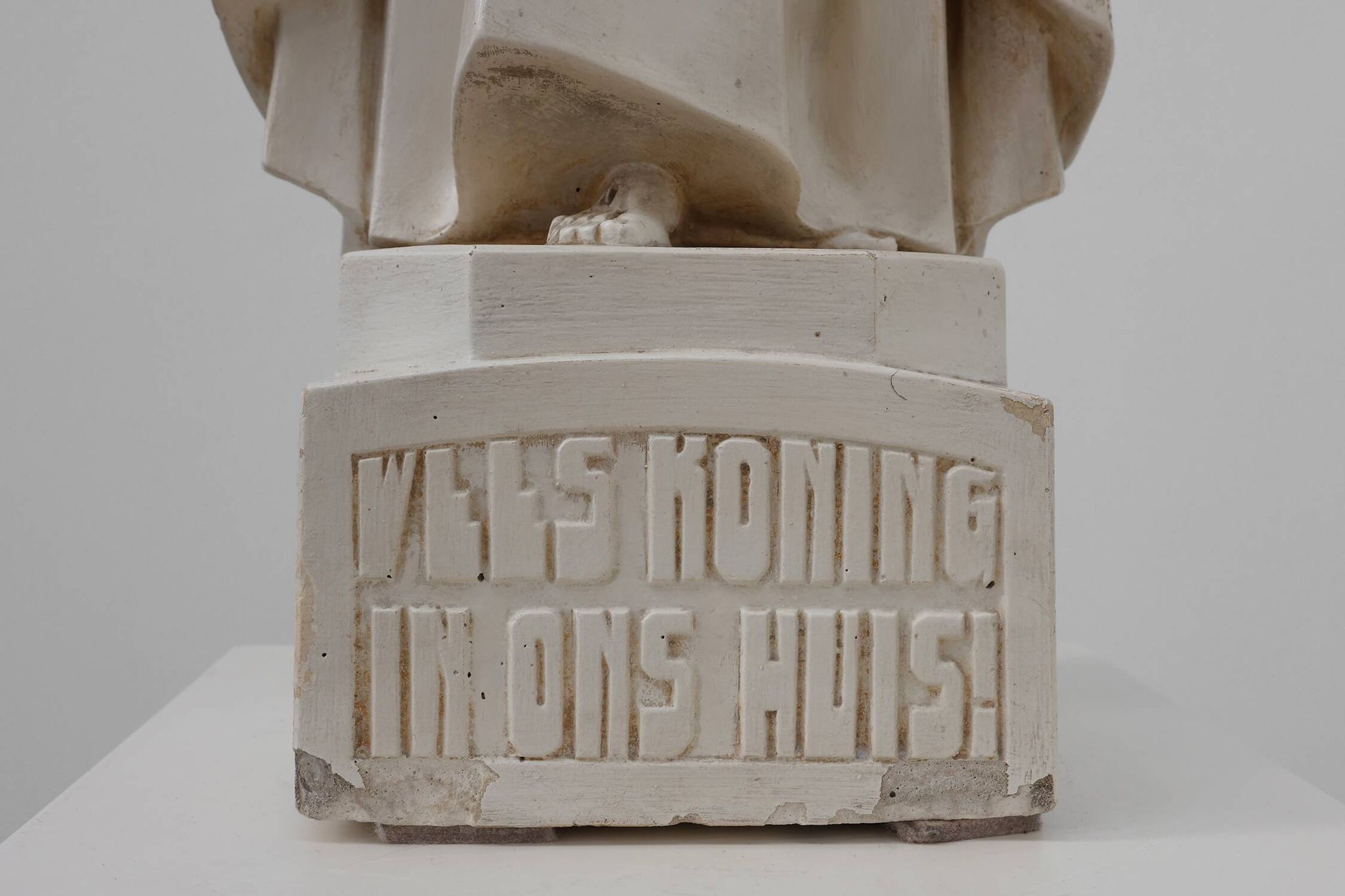 “Christ King in Our Home” Plaster Statue, Belgium, ca. 1920