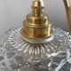 Set of two vintage portable lamps in chiseled glass