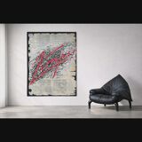 Bernard Quentin The Passage of Time hand-tufted wool art tapestry France 1998