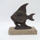 Vintage French Art Deco Fish Book Ends - Marble and Spelter Bookends