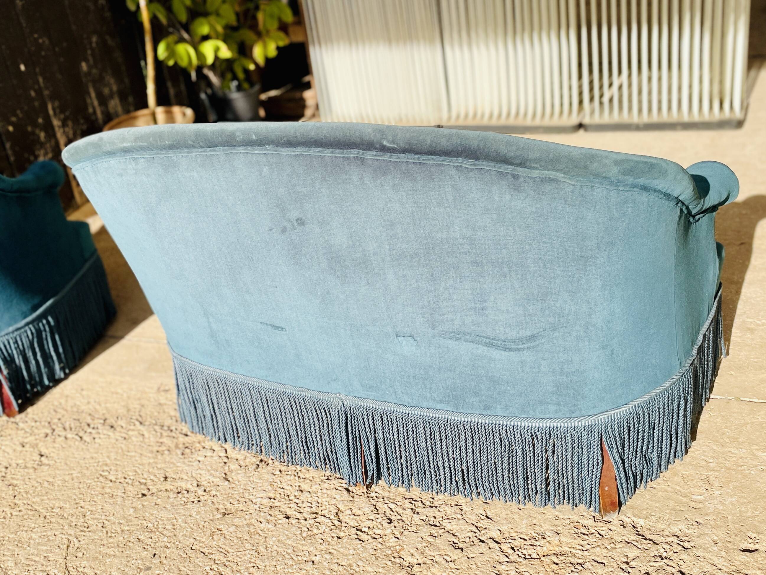 Bench and toad armchair