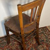 Chaise bistrot ancienne avec motif