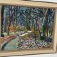 Swedish Oil on Canvas – “Forest” by Eyvind Olesen – Dated 1957