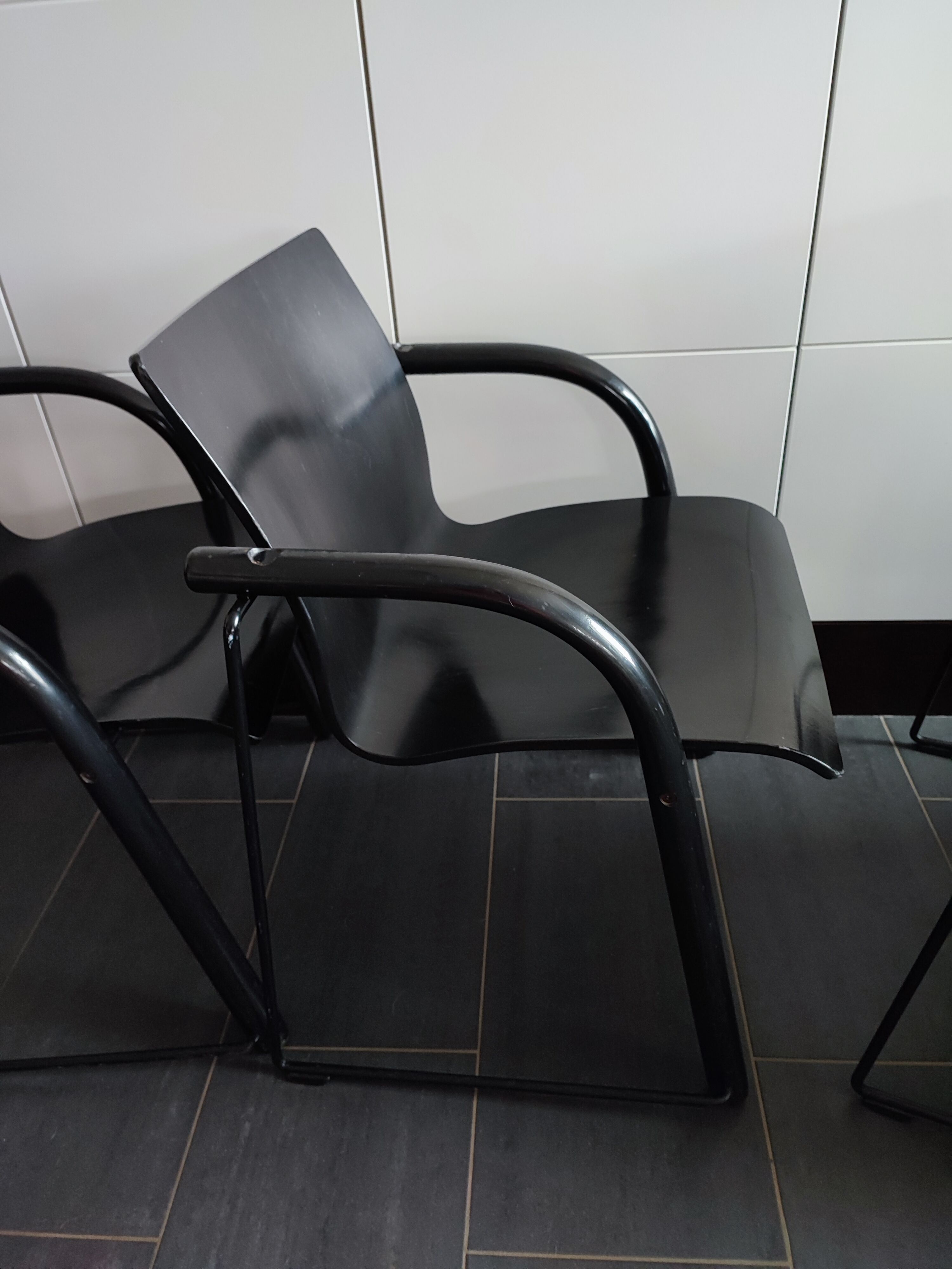 Thonet S320 black chairs