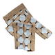 5 napkins 49x49 cm beige with geometric pattern, vintage