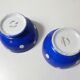 2 small old blue polka dot porcelain bowls from Longchamp
