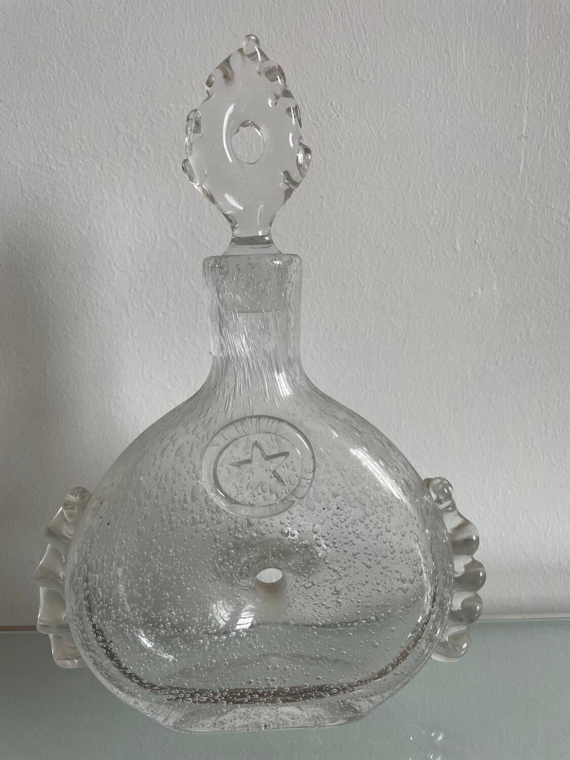 Daum bubble glass carafe