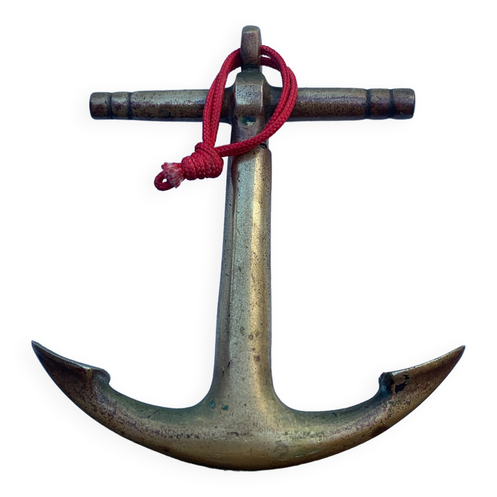 Bronze corkscrew in the shape of a boat anchor