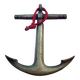 Tire bouchon en bronze en forme d'ancre de bateau