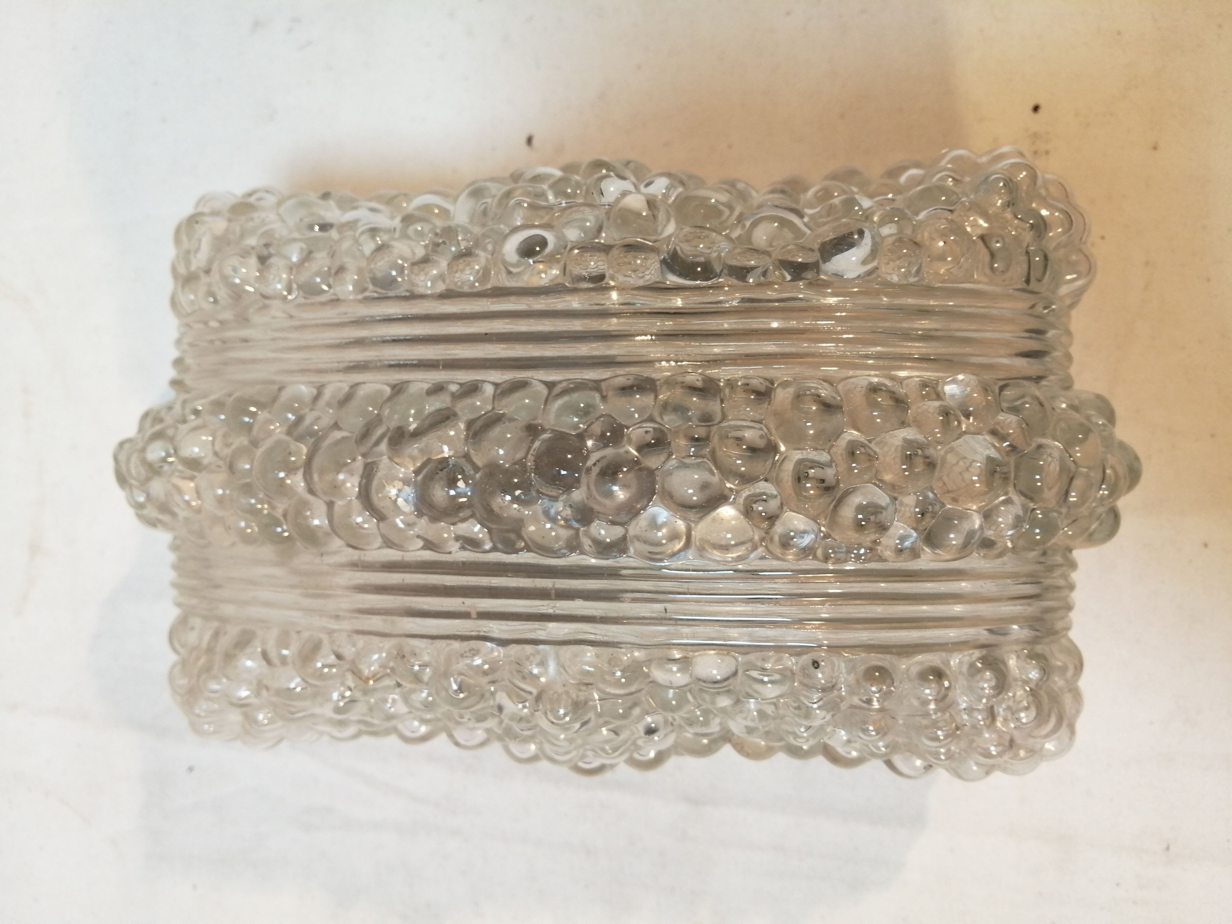 Wall lamp- Vintage ceiling lamp in molded glass