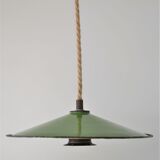 Industrial suspension, green enamel shade