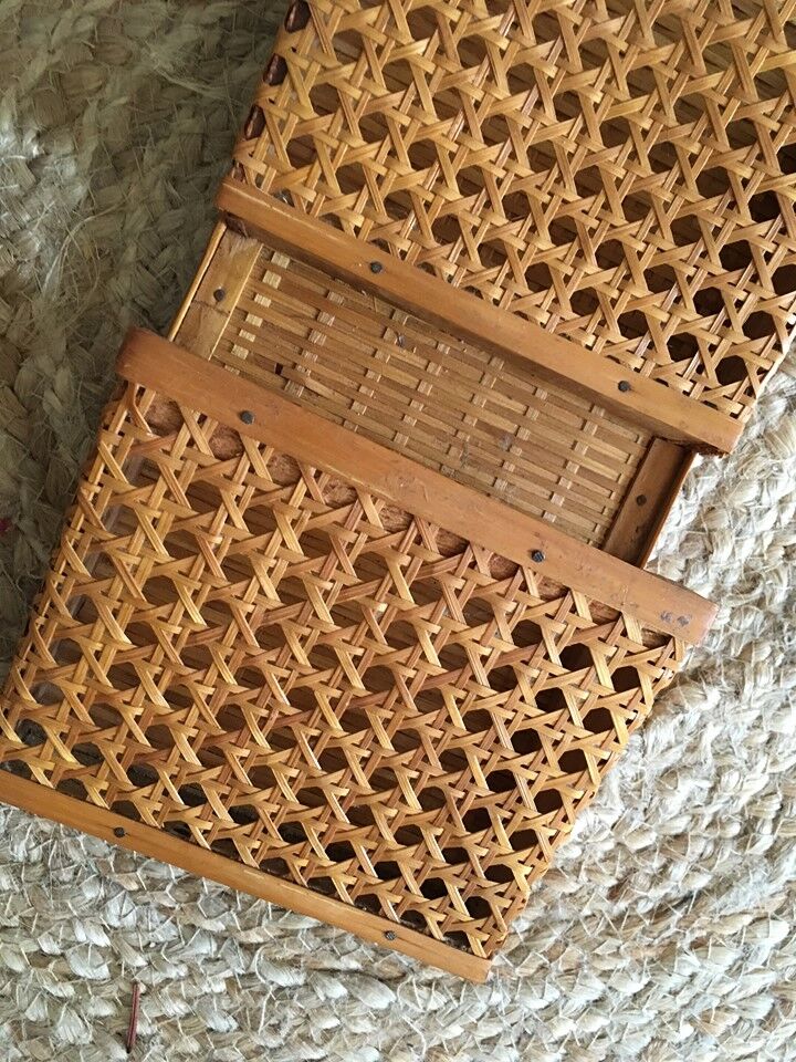 Wall mail door in cannage