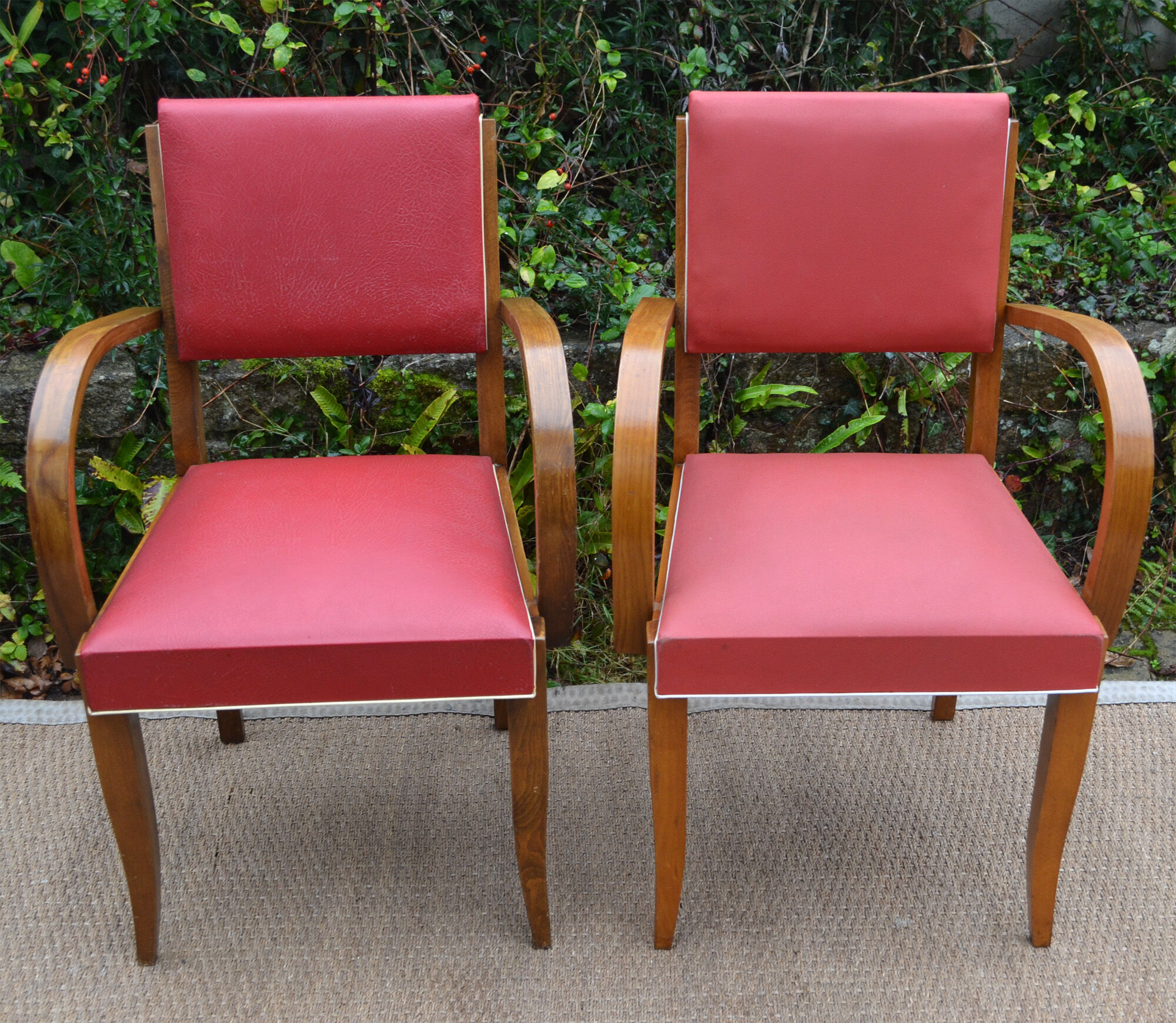 Suite of 4 chairs vintage bridge