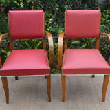 Suite of 4 chairs vintage bridge