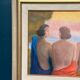 20th Century Oil on Panel – “Three Women” by N. Leon (1947) – Vintage