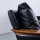 Scandinavian 3-seater sofa in leather and rosewood from the 60s