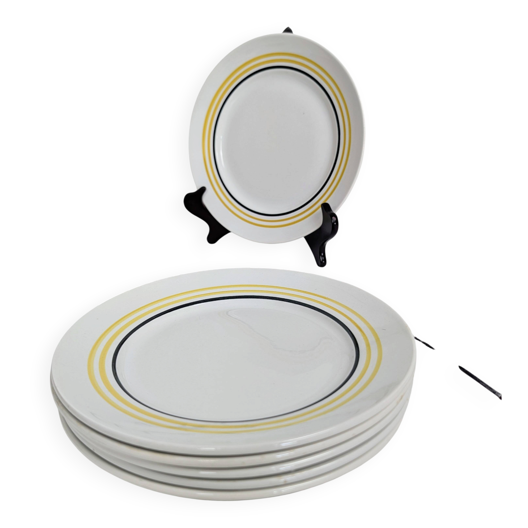 Set of 6 Moulin des Loups Orchies plates