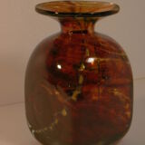 Amber-colored vase by Mdina