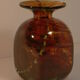Amber-coloured vase signed Mdina